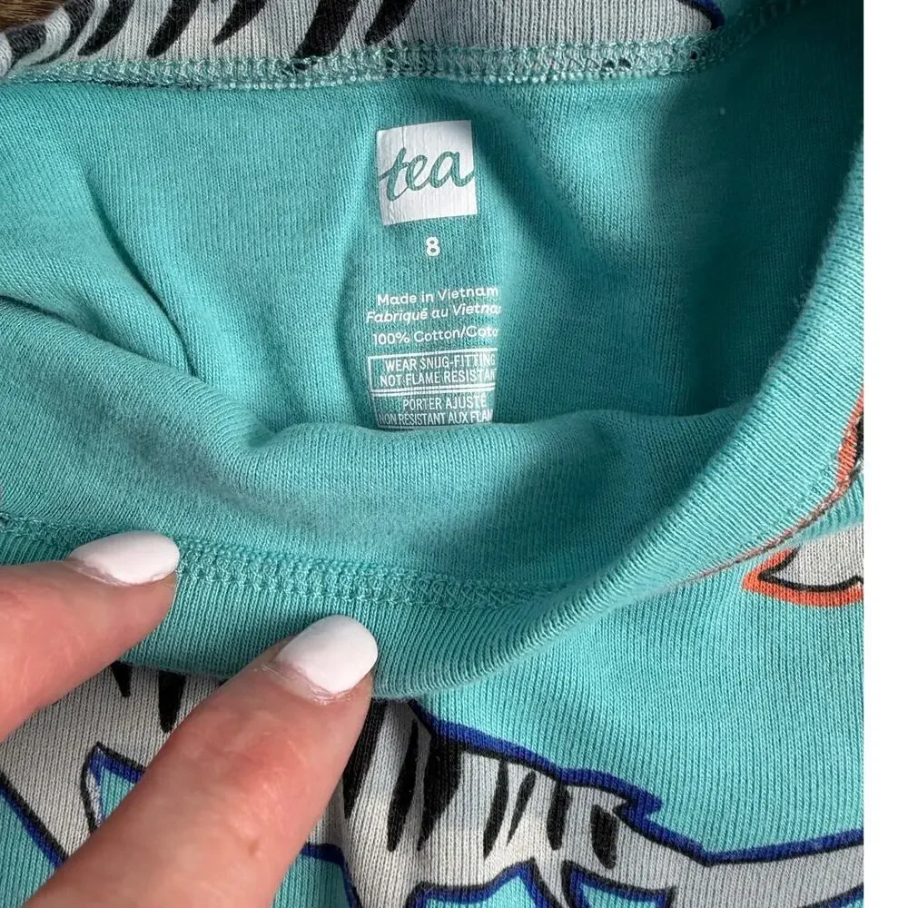 Tea 2pc Shark Pajamas Boys size 8